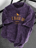 Love Dogs" Beautiful Ladies Washable Short Sleeves Purple