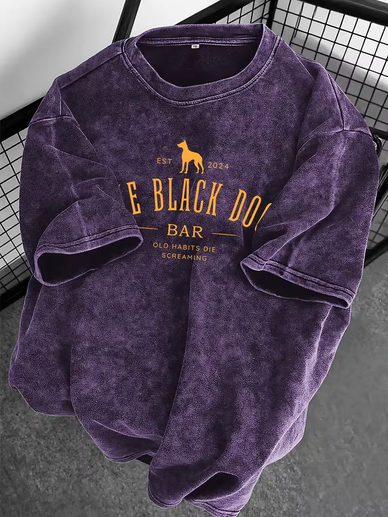 Love Dogs" Beautiful Ladies Washable Short Sleeves Purple