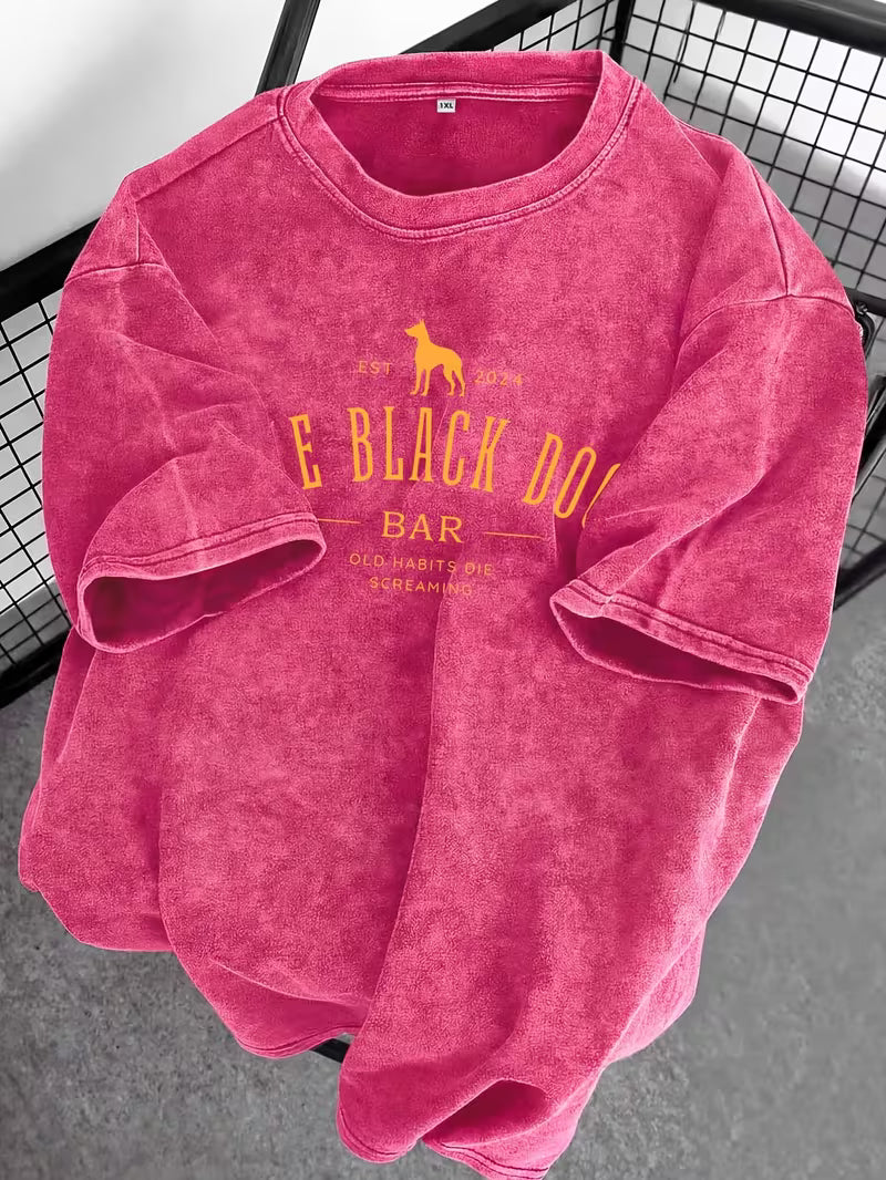 Love Dogs" Beautiful Ladies Washable Short Sleeves Pink