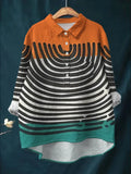 Vintage Zebra Art Print Casual Shirt with Pocket