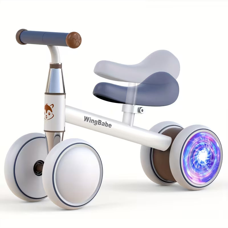 Baby Balance Bike for 1 Year Old Boys Girls 10-36 Month Toddler Balance Bike, Magnetism Lighting, 4 Wheels Toddler First Bike, First Birthday Gifts, for Children's Day,