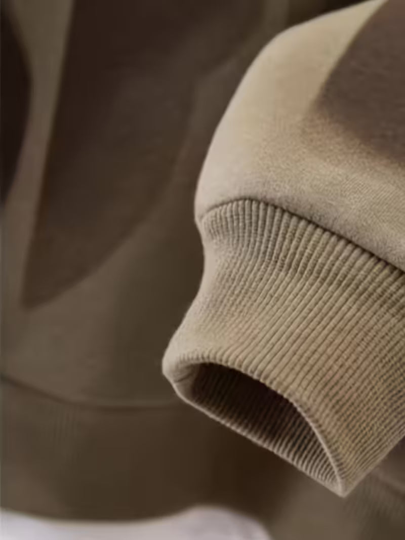 New Fashionable Boy Korean Style Denim Long Pants 2pcs Set Coffee Brown