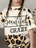 Girls' Fashion Shorts Set Cute Fashion Printed Set, for Outdoor