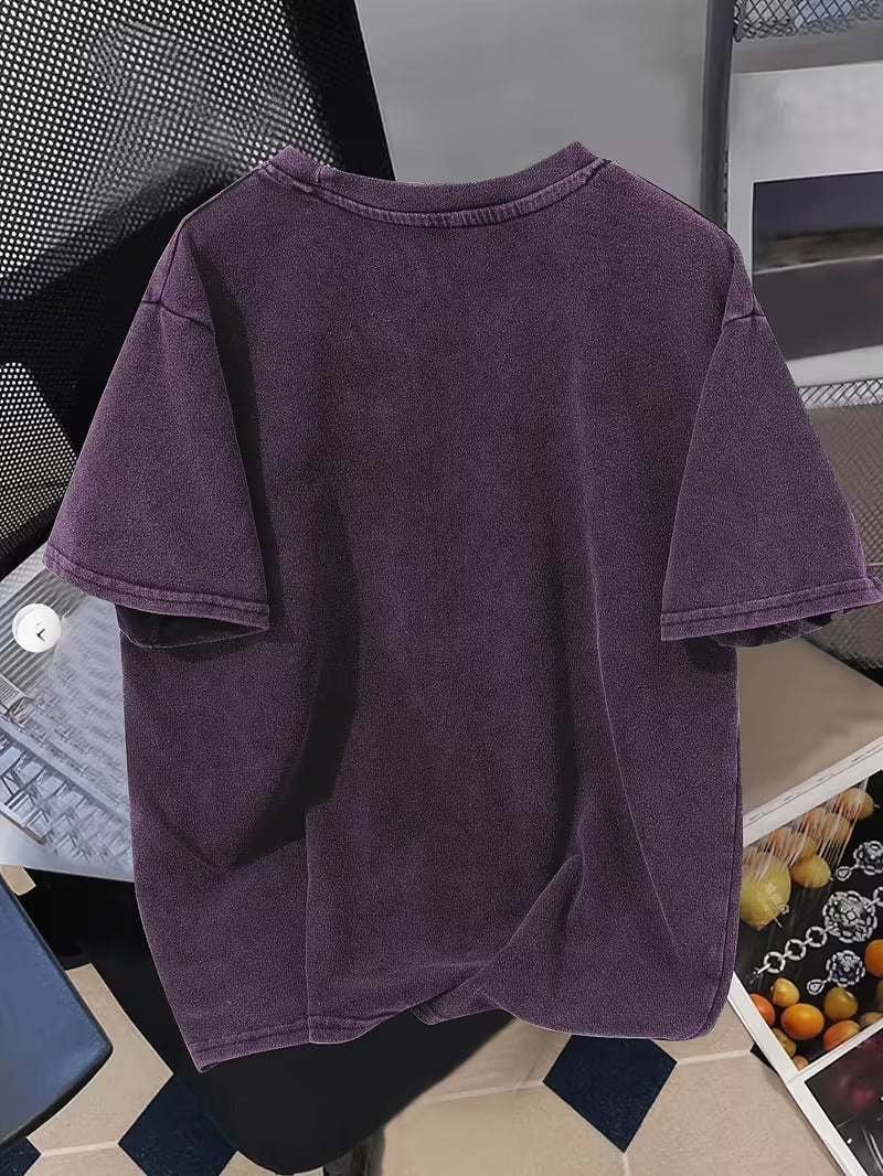 Love Dogs" Beautiful Ladies Washable Short Sleeves Purple