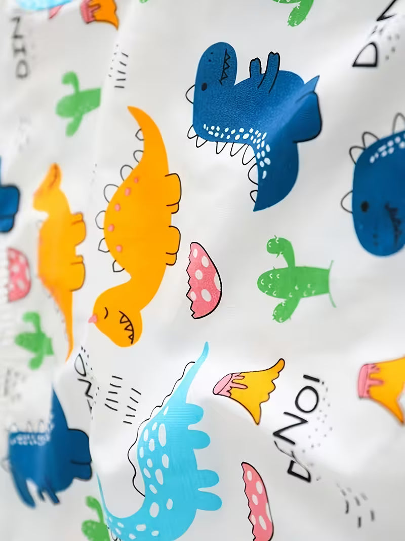 Short Sleeve And Long Pants 2pcs Set, Dinosaur Print Design