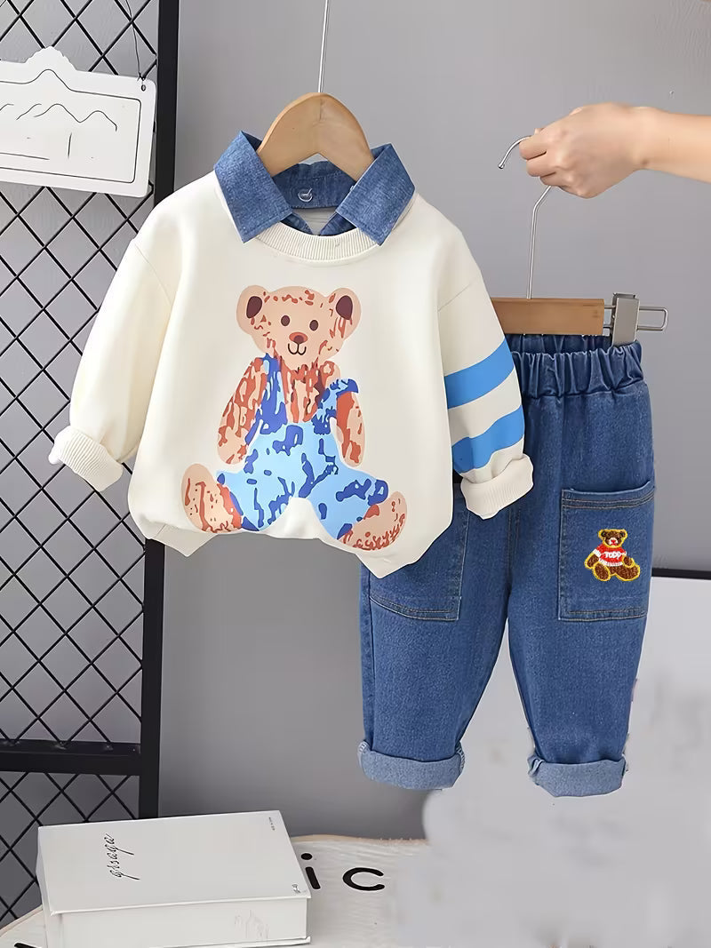 Autumn Casual Clothes Two-Piece Sets, for Outdoor White
