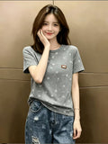 Gray Short-Sleeve Women's T-Shirt