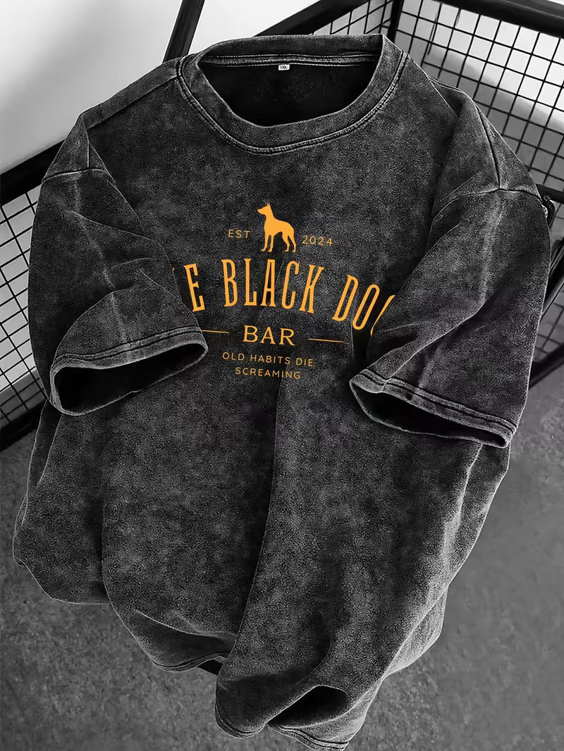 Love Dogs" Beautiful Ladies Washable Short Sleeves Black