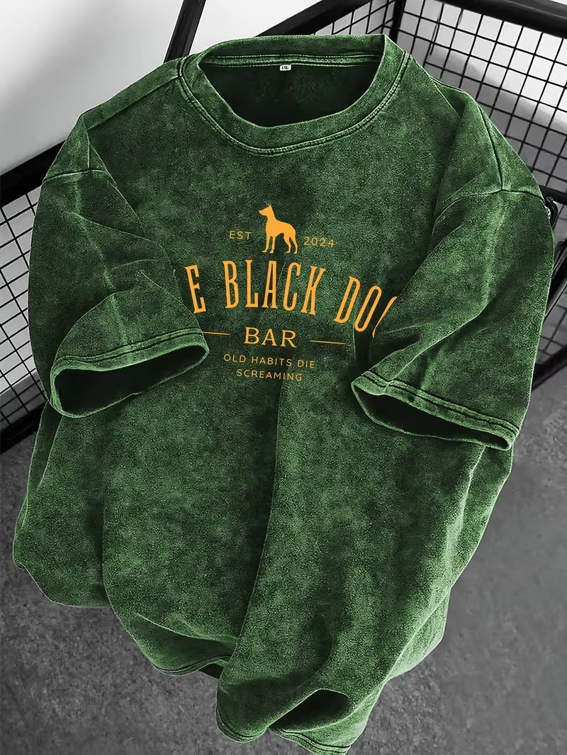 Love Dogs" Beautiful Ladies Washable Short Sleeves Olive Green