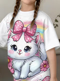 Girls' Fashion Shorts Set Cute Fashion Printed Set, for Outdoor
